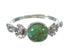 Silver And Turquoise Southwestern Flower Ring Size 5-1/2 YX90837